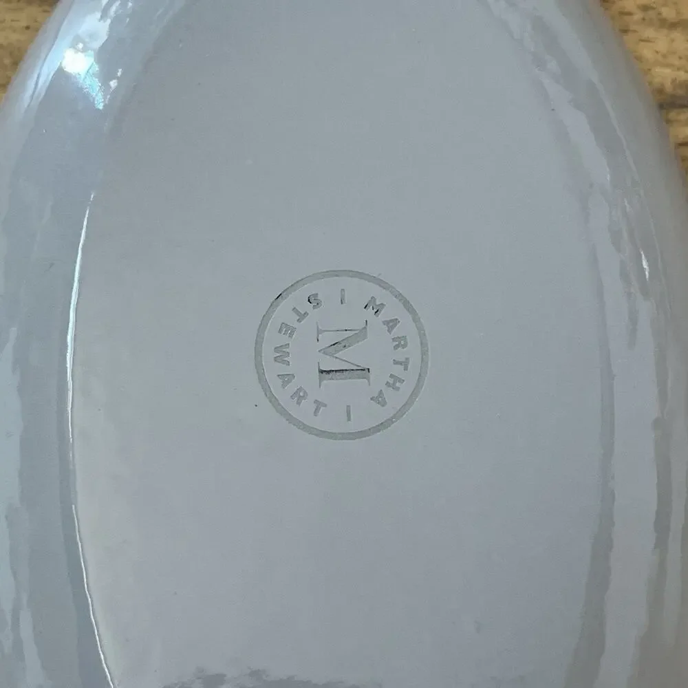 Martha Stewart Gray Enameled Cast Iron Gratin Casserole Dish Pan 12
